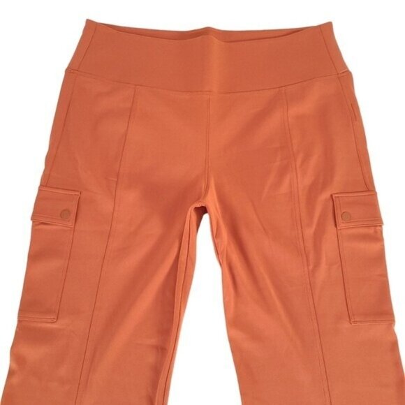 Athleta NWT Womens Delancey Orange Straight Cargo Pants Size 1X - Picture 2 of 11